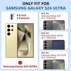 Samsung GalaxyS24 Ultra Case with 2PCS Screen Protector and Built-in Kickstand }