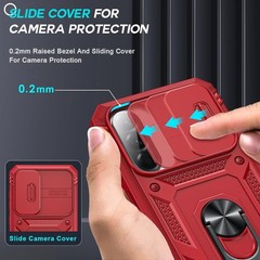 for Samsung A57 Case Screen Protector Military Grade with Stand,Magnetic Support