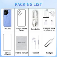 C20Pro Smartphone Android 6.8” Unlocked 8+512GB 7800mAh 24+48MP Dual SIM Gifts