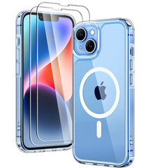 TAURI for iPhone 14 Plus Case, Compatible with MagSafe, with Screen Protectors,