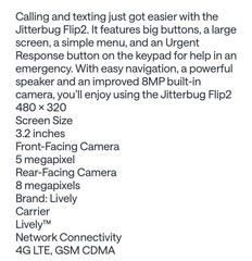 Jitterbug Flip2- Mobile Phone