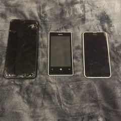 Nokia TA-1515 C300 Smartphone Lot of 3 for Parts Or Repair Cracked