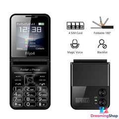 Unlocked SERVO 4 SIM Card Foldable Mobile Cell Phones Dial Torch Magic Voice