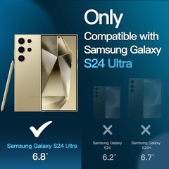 3PCS Full Coverage Screen Protector for Samsung Galaxy S24 Ultra 5G 6.8 Inch HD