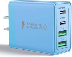 40W 4-Port Type-C Fast Charger Adapter for iPhone 16/15, Galaxy S24/23