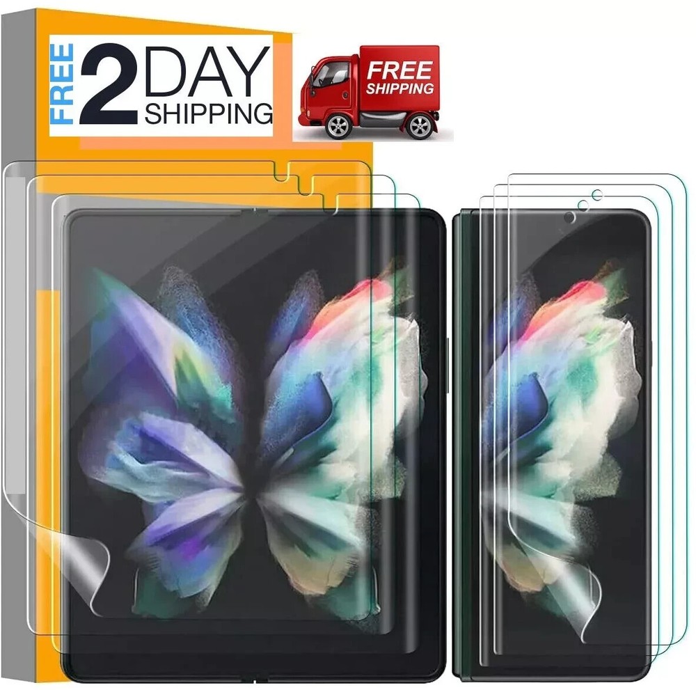 For Samsung Galaxy Z Fold 3 5G Screen Protector Anti-Scratch Bubble-Free 3 Sets