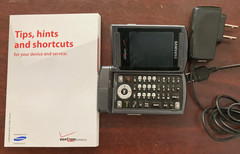 Samsung Alias SCH-U740 vintage 2-way flip phone w/ manual – no battery, parts
