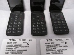 LOT OF 3 X TCL Flip Pro 4G LTE Basic Flip VERIZON Unlocked GRAY (4056V)