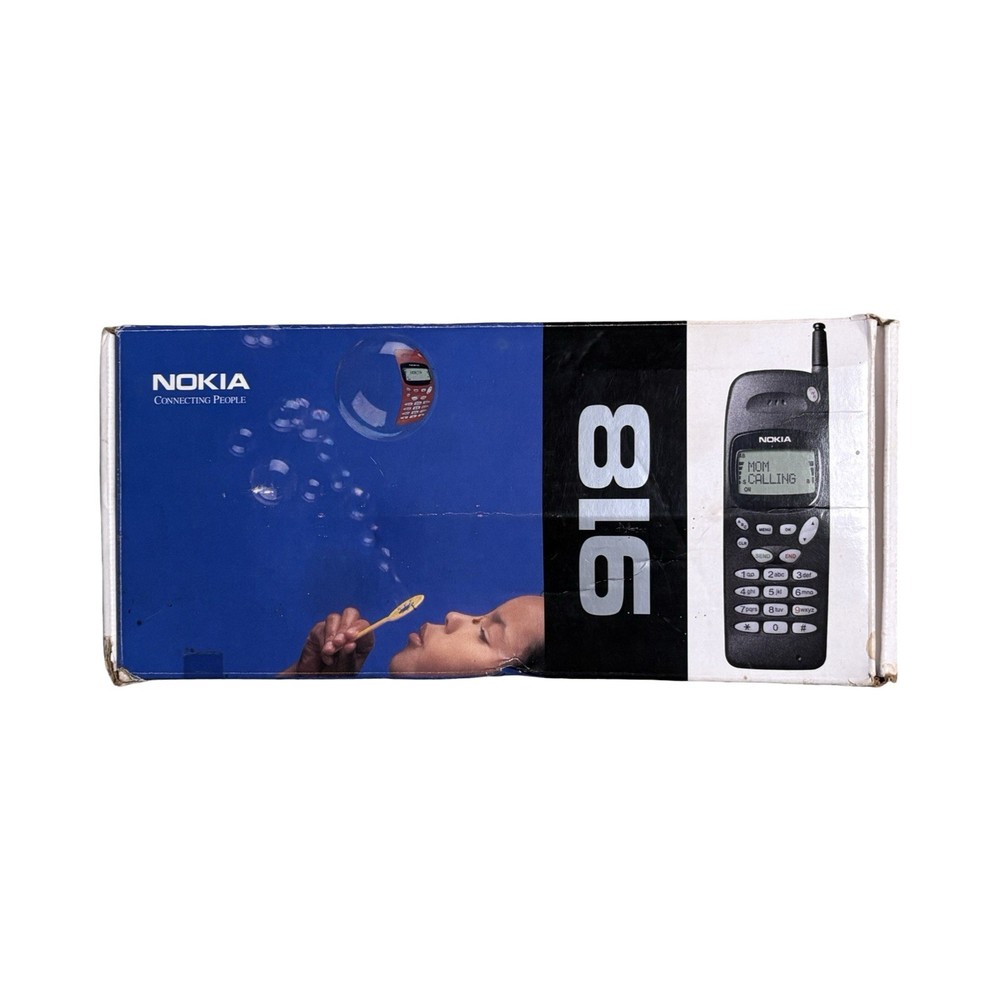 Vintage Nokia 918 Cell Phone Classic And All Accessories-Untested