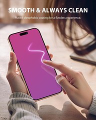 Anti Spy Privacy Screen Protector for iPhone 17 Pro Max 6.9 Inch Pink Gradient H