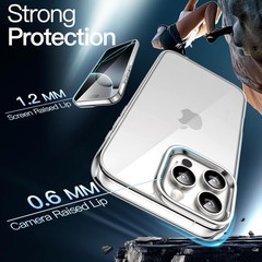Case for iPhone 16 Pro 6.3-Inch, Non-Yellowing Shockproof Bumper Cover, Clear Ba