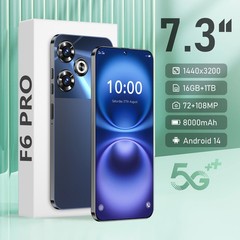 2026 New F6 PRO 7.3-inch Large Screen Phone with 16+1TB Global Unlocked 5G Phone