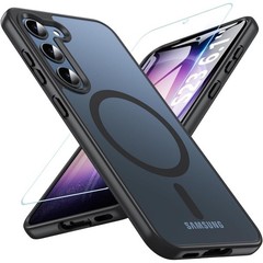 For Samsung Galaxy S23 Case 6.1″ Magnetic Case,Carbon Fiber Protective Bumper
