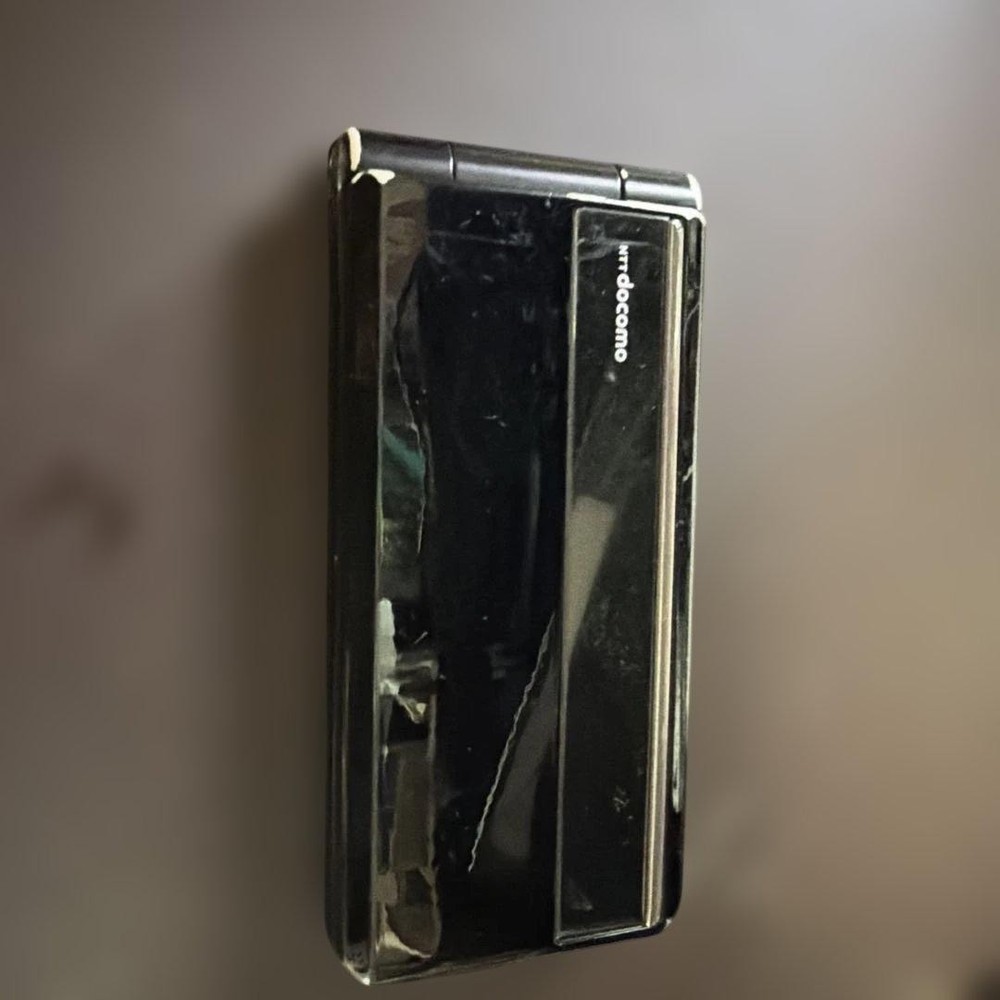 Panasonic NTT Docomo Phone Body Black Japanese Flp phone Garakei Keitai