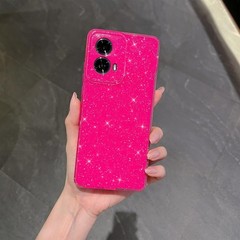 Cute Super Vibrant Neon Glitter Shiny Bling Sparkly Case for Moto Edge 2024