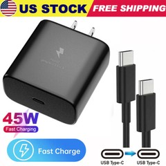 For Samsung Galaxy S24 S23 S22 45W Type USB C Super Fast Wall Charger+6ft Cable
