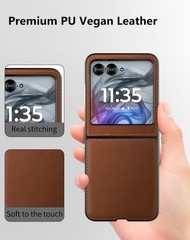 PU Vegan Leather and Hard Polycarbonate Case for Motorola Razr 2024/2025/2026 –