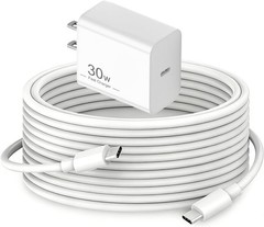 30W USB-C Fast Charger Wall Adapter for iPhone 17 Pro/16 Pro Max 6.6FT Cable