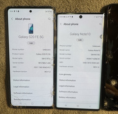 Lot of 5 Samsung Phones Galaxy Note10 SM-N970U SM-G781V SM-A326U SM-S901U Read*