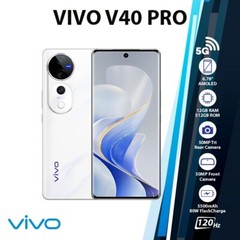 VIVO V40 Pro 5G Android Cell Phone (White/12GB+512GB/Dual SIM/Unlocked)