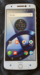 Moto Z Droid XT1650 32GB White/Gold (Verizon) – Light Burn – Excellent A+ – 7271