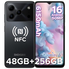 DOOGEE Note56Plus Cell Phone Android 16 48GB+256GB 6150mAh Smartphone 50MP+8MP