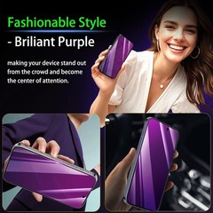 3 Pack Gradient Purple Privacy Screen Protectors & Anti-Blue Light for iPhone 17
