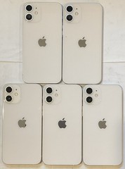 LOT OF FIVE TESTED USED WHITE GSM UNLOCKED iPhone 12 MINI, 64GB A2176 MG6H3LL/A