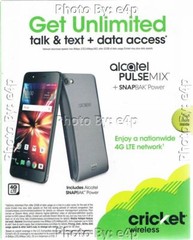 ALCATEL PULSEMIX WITH POWER SNAPBAK 5.2″ CRICKET WIRELESS PREPAID SMARTPHONE NEW