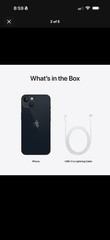 Apple iPhone 13 128GB Black Unlocked iOS 6.1in 12MP Dual Camera USB-C