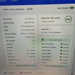 Apple iPhone 16 Plus – 128GB (Unlocked) Bad SCREEN – Touch Does NOT Work (#T772)
