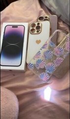 Apple iPhone 14 Pro – 128 GB – Purple (Unlocked) with 5 cases