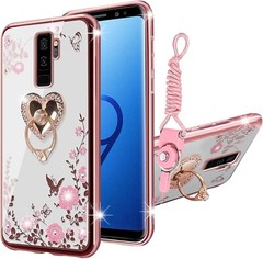 Samsung Galaxy S9 Plus Case Girls Floral Thin Armor Shockproof Protective Cover