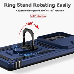 For Motorola Moto Edge 2024 Case With Heavy Duty Shockproof Cover & Kickstand