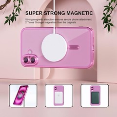 For iPhone 16 Plus Case With Military Grade Drop Proof Protective Cover Hot Pink