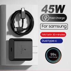 🔥 45W USB C Super Fast Wall Charger & 6FT Cable For Samsung Galaxy S24 S23 S22