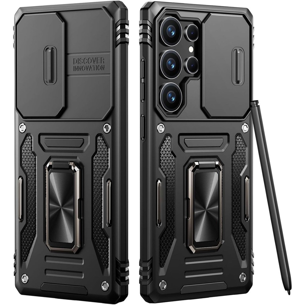 For Samsung Galaxy S25 Ultra Case w/ Military Grade Protective Cover & Kickstand