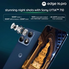 MOTOROLA edge 70 pro (Titan Blue 8GB, 256GB) Dimensity 8500 NFC Global Version.