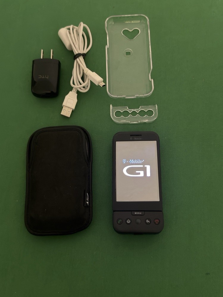 HTC Dream DREA100 Google G1 Black T-Mobile 1st Android Smartphone RARE, Read D.