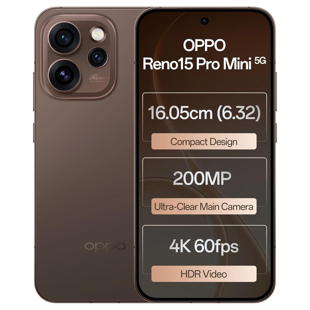 Oppo Reno15Pro mini 5G ( Brown,12GB RAM, 512GB)Global Version OPEN BOX USA STOCK