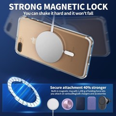 Magnetic for iPhone 8 Plus Case, for iPhone 7 Plus Case, Shockproof Slim Fit Cov