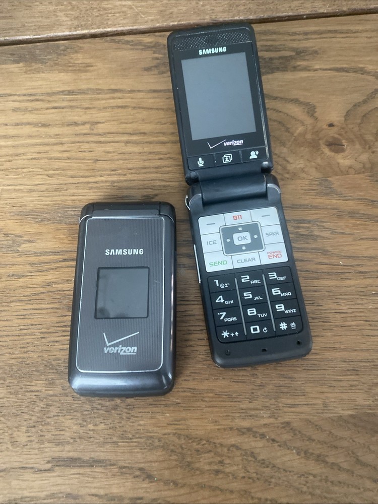 Flip Phone 25MB SCH U320 Black/Silver Preowned Lot Of 2 Untested Verizon!