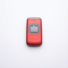 LG Flip Phone T Mobile Red Clamshell Camera Basic Cellular Compact Feature Phone
