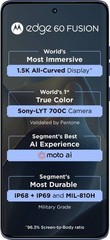 Motorola Edge 60 Fusion 5G (Mykonos Blue 256GB 12GB RAM) 6.67 ” Global Version.