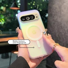 Iridescent Holographic Laser Gradient Case for Google Pixel 9 Pro XL 6.8″ Bumper
