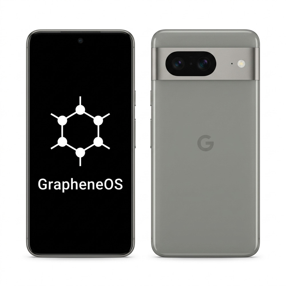 Google Pixel 8 128 GB Rose GrapheneOS Smartphone – Excellent