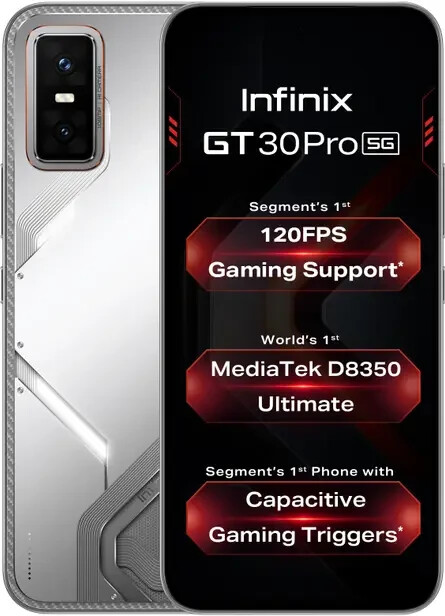 Infinix GT 30 Pro 5G+ Factory Unlocked-Dual SIM-12GB RAM GLOBAL ROM-Blade White