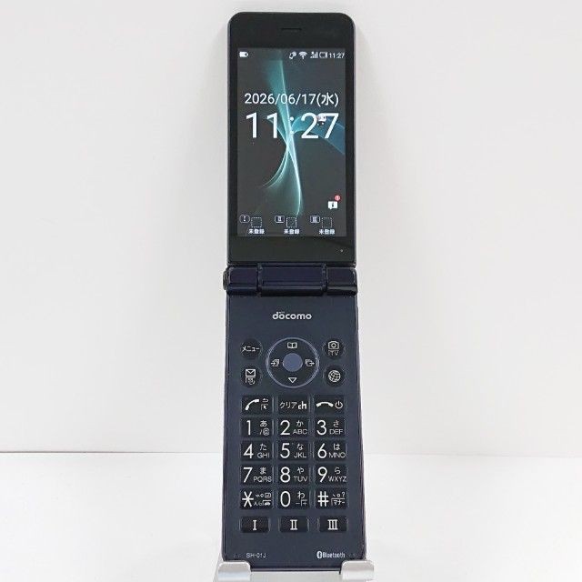 Sharp Aquos Mobile Sh-01J Docomo Blue Black Main Body C20749 Japanese Flip phone