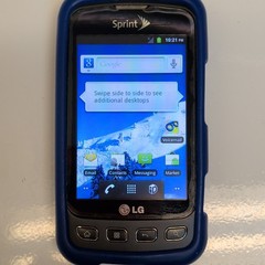 LG Optimus S Sprint Android Smartphone 3.2MP 512MB Black Used