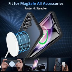 For Samsung Galaxy S23 FE Case 6.4″ Magnetic Case,Carbon Fiber Protective Bumper